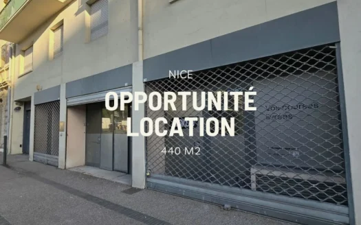 Local commercial à louer – Nice – 440 m² – 12 000 €/mois